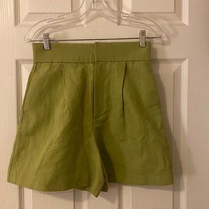 Zara high waisted shorts never worn green